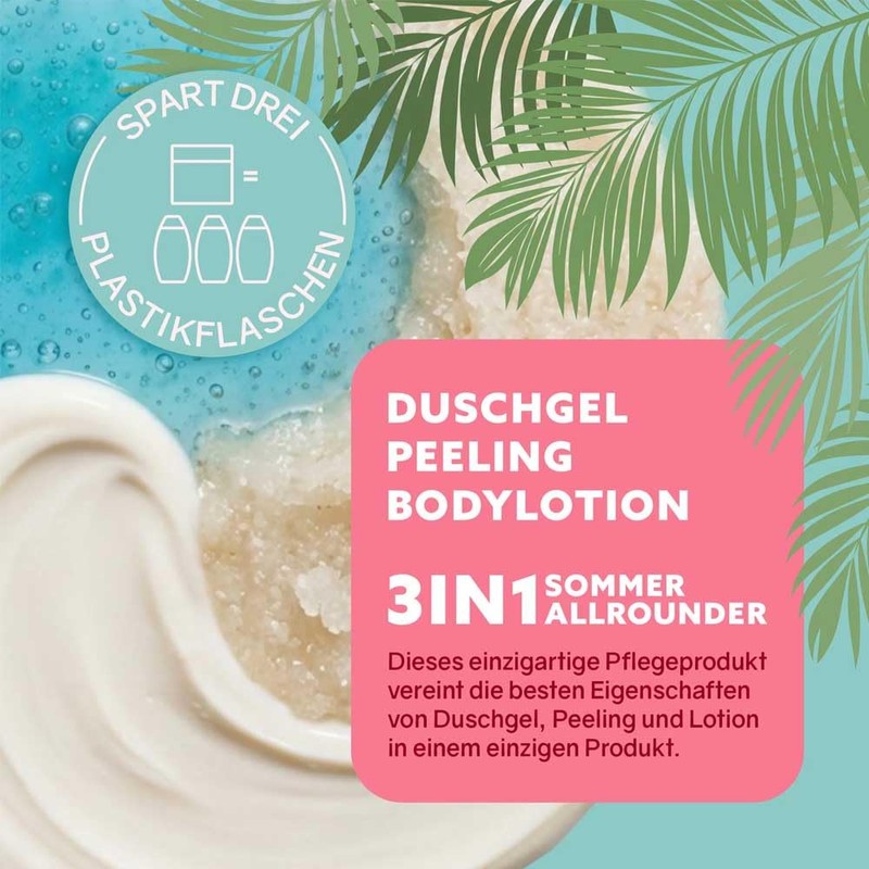 puremetics 3-in-1 Shower Fluff Tahiti: Monoi, Tiaré & Coconut, Limited