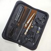 Self Haircut Scissor Set with Case, Cutting Comb, Thinning Shears, and Bangs Trimmer Comb