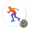 Huuraa Magnet Inline Skating Bunte Silhouette Geschenk 59mm Flaschenöffner Inline