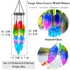 Carillones de viento de 18 pulgadas con hojas de vidrio
