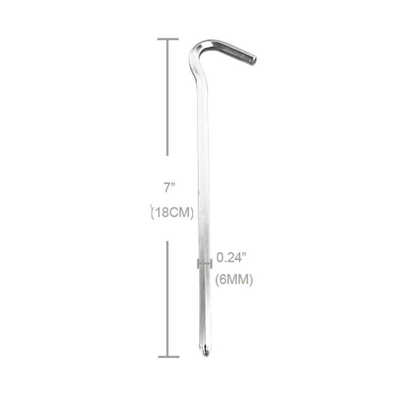 Yesmin 12pcs 7 Inch Metal Heavy Duty Tent Pegs 18