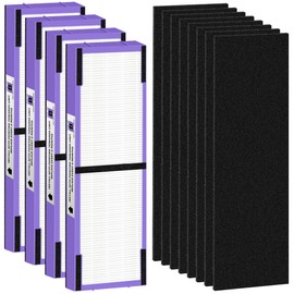 FLT4850PT HEPA Filter B Pet Replacement Compatible with G-Guardian Air Purifier AC4825 AC4850PT AC4300 AC4800 AC4900 AC4850,4 H13 True HEPA Filters & 8 Activated Carbon Pre-Filters,#FLT4825