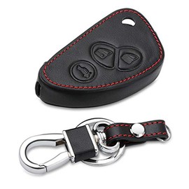 Happyit Leather Car FOB Key Cover Case for Alfa Romeo 147 156 166 GT JTD TS 3 Buttons Flip Remote Car Key