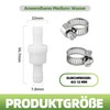 10mm Diameter Check Valve with Clamping Straps for Washing Machines,