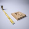 4 1/2"W x 4 1/2"H x 7/8"P Americraft Solid Wood