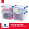 IRIS USA WeatherPro 16 Qt Storage Bins with Lids, 3