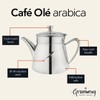 Cafe Olé ABT-024 Tea Pot, Stainless Steel, Silver