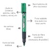 Marcador Permanente Uso Industrial Pentel Verde Oscuro/12 Piezas-MMP20-D