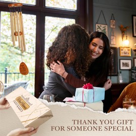 Niyewsor Thank You Gifts, Forever Grateful Wind Chime, Thank You Gifts for Women, Friends, Family, Teachers, Coworkers, Employee Appreciation Gift