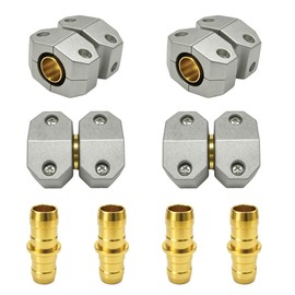 5/8" 3/4" Hose Mender kit Aluminum & Brass Heavy Duty Hose Repair Kit 4PCS