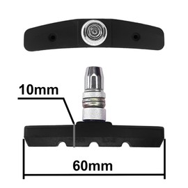 4X BREMSGUMMI BREMSBELÄGE BREMSSCHUHE 60MM V-Brake BREMSEN Fahrrad