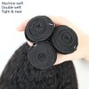 100% Cabello Humano Rizado Recto Paquetes Tejer Yaki Recto 3