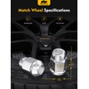 MIKKUPPA 1/2-20 Lug Nuts, 20pcs Triple Layered Chrome Finish Closed