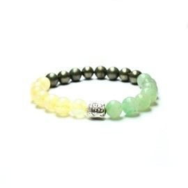 Crystals for Financial Gain Bracelet Combination Bracelet (Citrine + Pyrite + Green Aventurine)