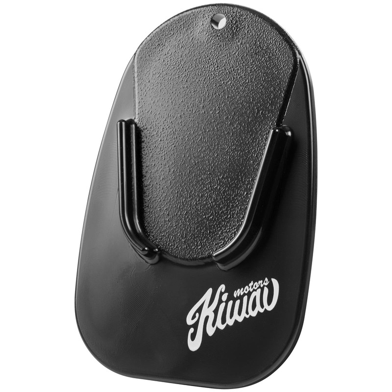 KiWAV Motorcycle Kickstand Pad Plate Support Accessory - Black -