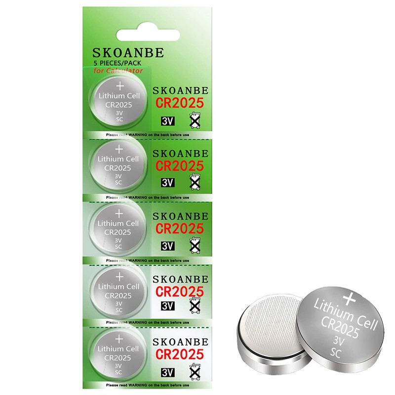 SKOANBE 100Packs CR2025 2025 3V Lithium Battery