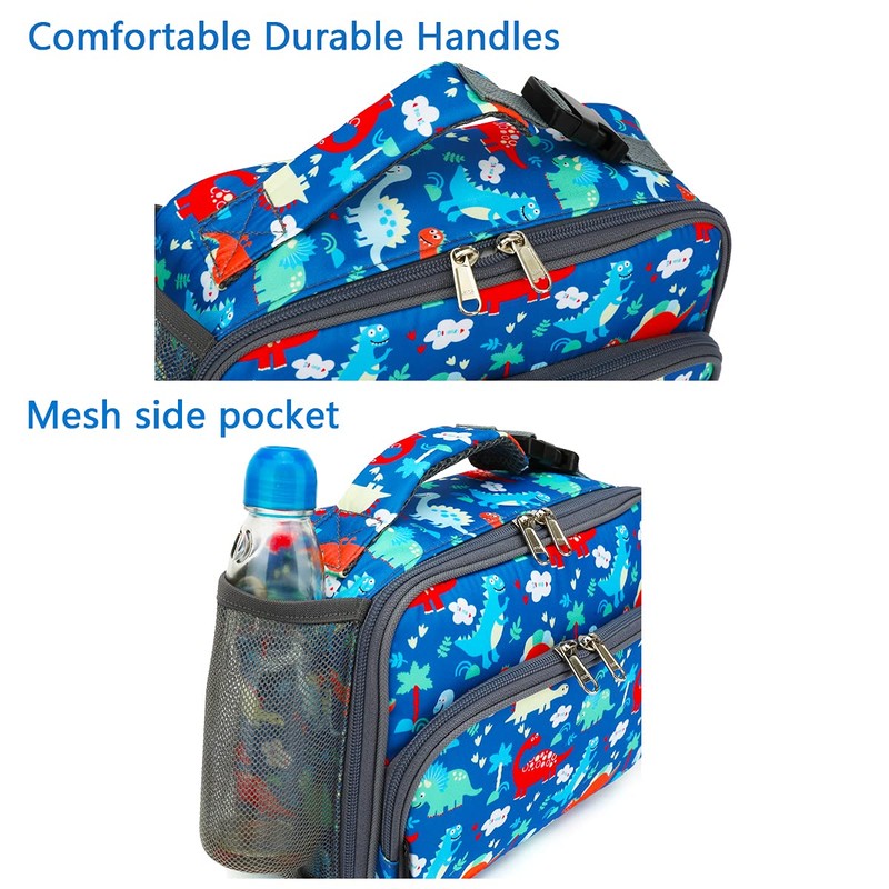 FlowFly Kids Lunch box Insulated Soft Bag Mini Cooer Back