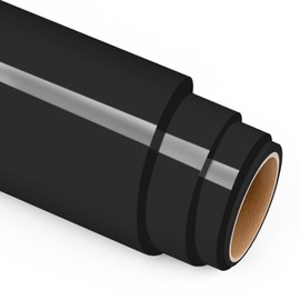 Prime Vinyl Heat Transfer Vinyl-12 x 8FT Black Iron on Vinyl for Shirts, HTV Vinyl for Cricut, Silhouette Cameo, Easy to Cut & Weed