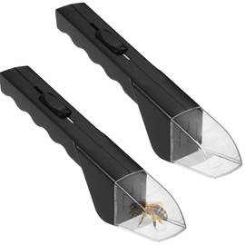 IKOPFLN 2 Stück Handheld Insektenfänger,Handheld-Insektenfalle, Spinnenfalle, Insektenfangwerkzeug(Schwarz)