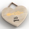 Global Designs Lets Spoon Welsh Love Spoon Wooden Heart Hanging
