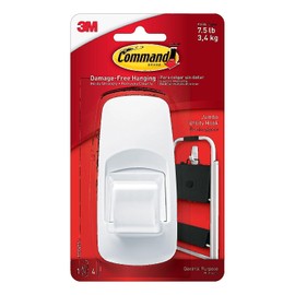 Command Jumbo Hooks with Strips - White (Pack of 2)