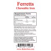 Ferretts Chewable iron supplement (18mg Elemental Iron), 60 tablets