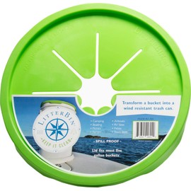 LitterBin Bucket Trash Lid - Green