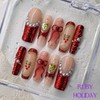 NailPhoria MID-FALL Collections 10PCS Handmade Press On Nails REUSABLE 3D