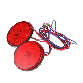 OUNONA 2Pcs Red Lens LED Bumper Reflector Lights Bumper Reflector Lights Compatible With Any Car Model, Function as Tail & Brake Lamps Motorbike Brake Lamp Motorcycle Tail Brake Lamp