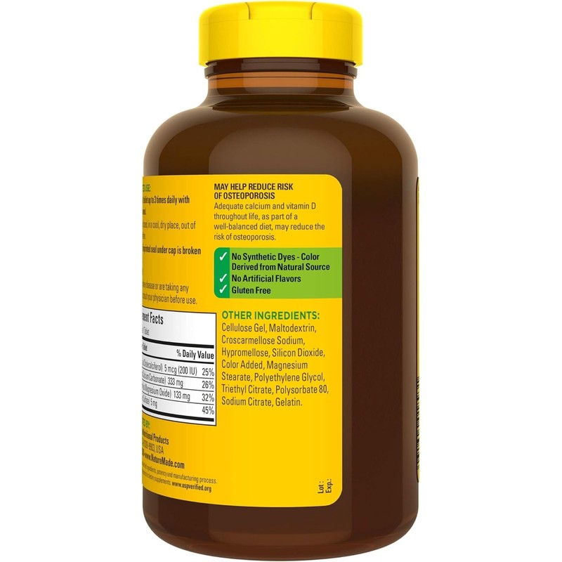 Nature Made Calcium, Magnesium & Zinc w. Vitamin D Tablets
