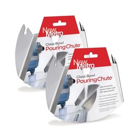 New Metro Design 2PC-GL Set of 2 Pouring Chute for Glass Stand Mixer Bowls, works with KitchenAid Tilt-Head Glass Mixer Bowl