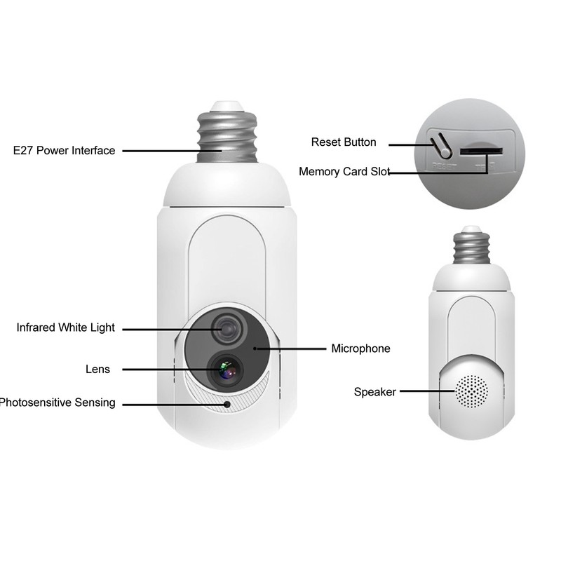 WiFi Camera 2MP Night Vision 2 Way Audio Alarm Function