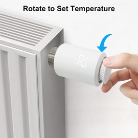 Digital Smart Home Radiator Thermostat Programmable Valve Thermostatic Head Heating Temperature Controller Additional Part for TRV kit White