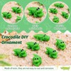 Lucxhcky 100 Pcs Small Laying Alligator Figures - Detailed Prone