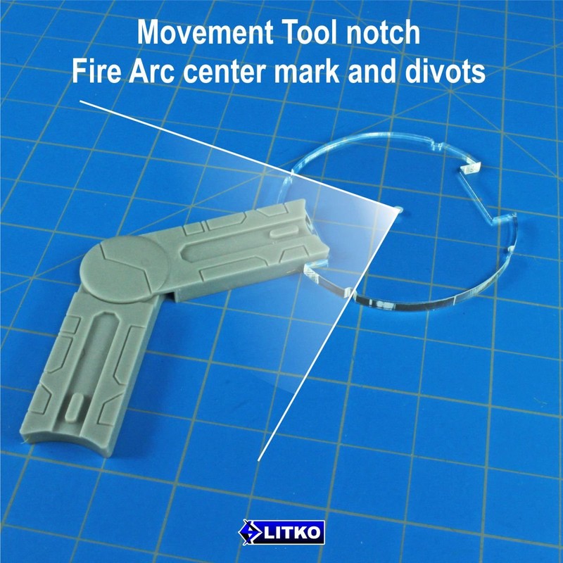 LITKO SW: Legion, 100mm Circular Notched Base, 1.5mm Clear