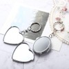Galepromot Compact Mirror, Heart Shaped Metal Portable Folding Mirror Key