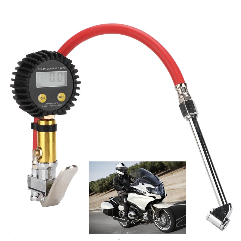 Accurate Tire Pressure Gauge LCD Digital Display 3‑300PSI Air Inflator