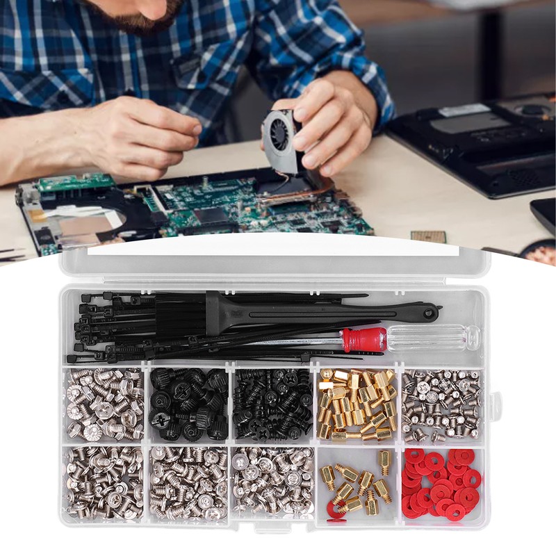 366 Pcs Computer Screw Set Motherboard Standoffs Screw Kit with