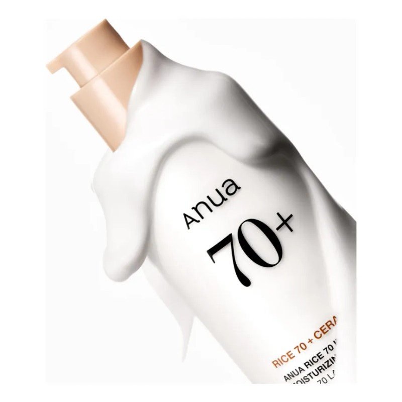 Loción Rice 70 + Ceramide ANUA día/noche para piel seca