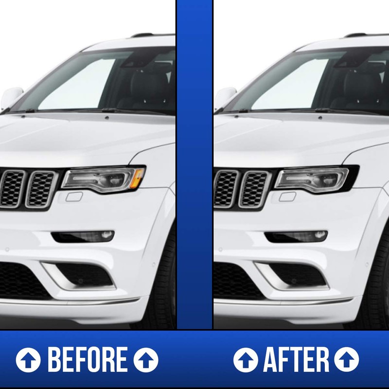 GRIDREADY Compatible with 2014-2021 Jeep Grand Cherokee Headlight Amber Delete