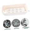 KICHOUSE Abs Socket Organizer Power Strip Storage Box Cable Management