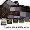 Aburbe Bible Tabs, Bible Journaling Supplies, 75 Tabs 1.38'' Large