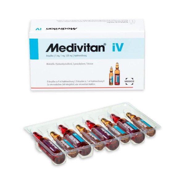 Medivitan iV Pack of 8 Injection Solutions in Ampoules 10 x 2 Pairs