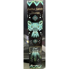 Owl Spirit (Cedarwood) Incense Sticks by Native Spirits NEW - One (15g) Box