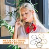 IANFAN 6 Pcs T-Shirt Tie Clips, Fashion Metal Circle Scarf