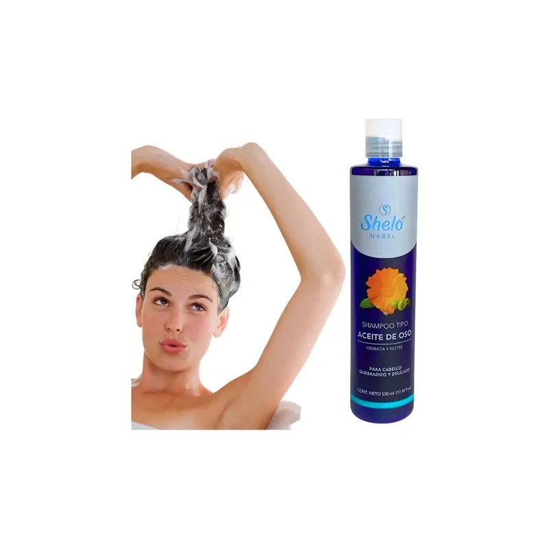 Shampoo Tipo Aceite De Oso Shelo Nabel® 530ml. 2 Piezas