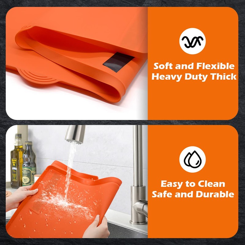 17" Griddle Mat Silicone for Blackstone, Magnetic Protective Cover Mats