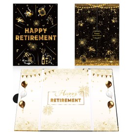 WERNNSAI Retirement Guest Book - Hardcover Happy Retirement Sign in Guest Book Alternative Polaroid Signature Book for Women Men Retired Farewell Party Decoration Supplies Retired Gifts Keepsake