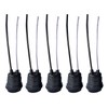 Follite Black Pigtail Temporary Light Socket (5 Pack 14AWG)