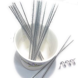 Weststone 100pcs 4" Metallic Twist Ties - Clear with Silver Glitter